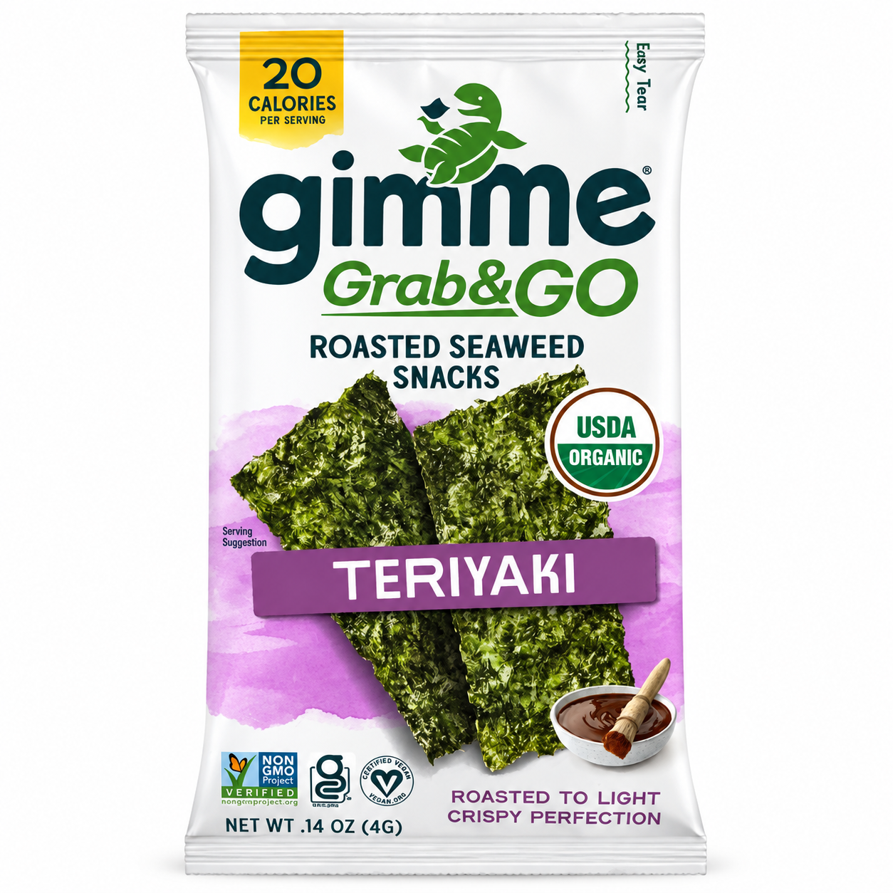 gimme Grab & Go Teriyaki Seaweed packaging