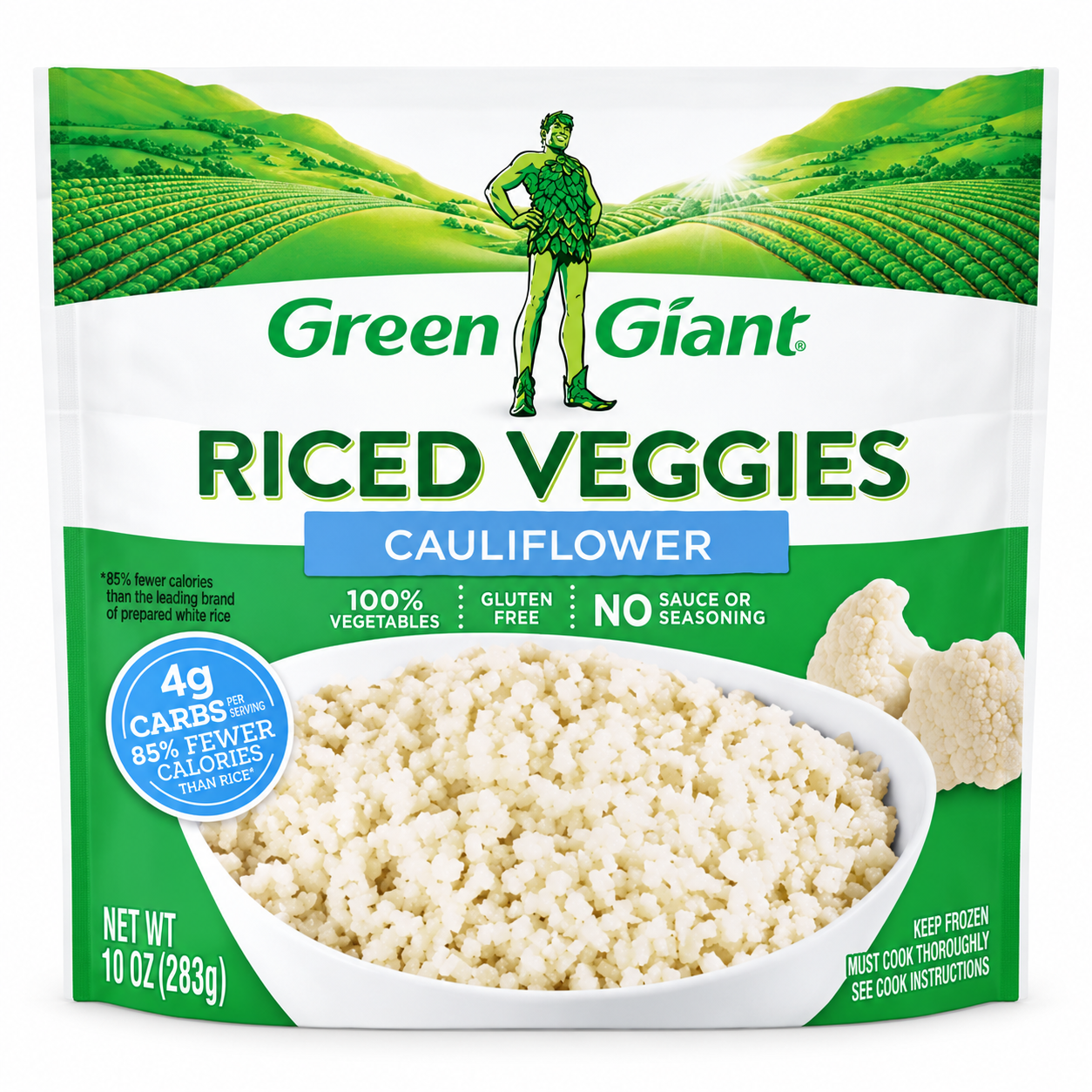 Green Giant Riced Veggies: Cauliflower packaging