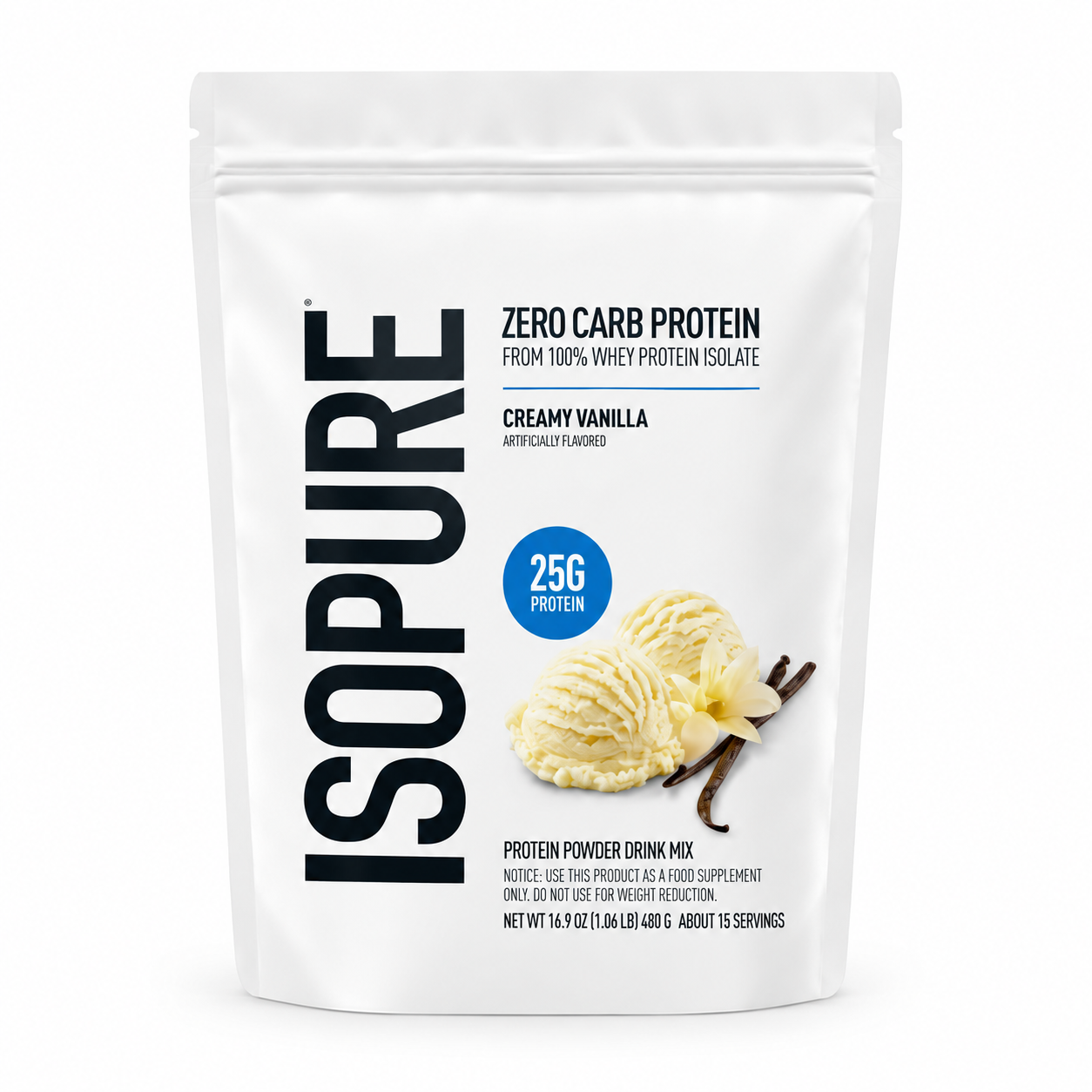 Isopure Creamy Vanilla packaging